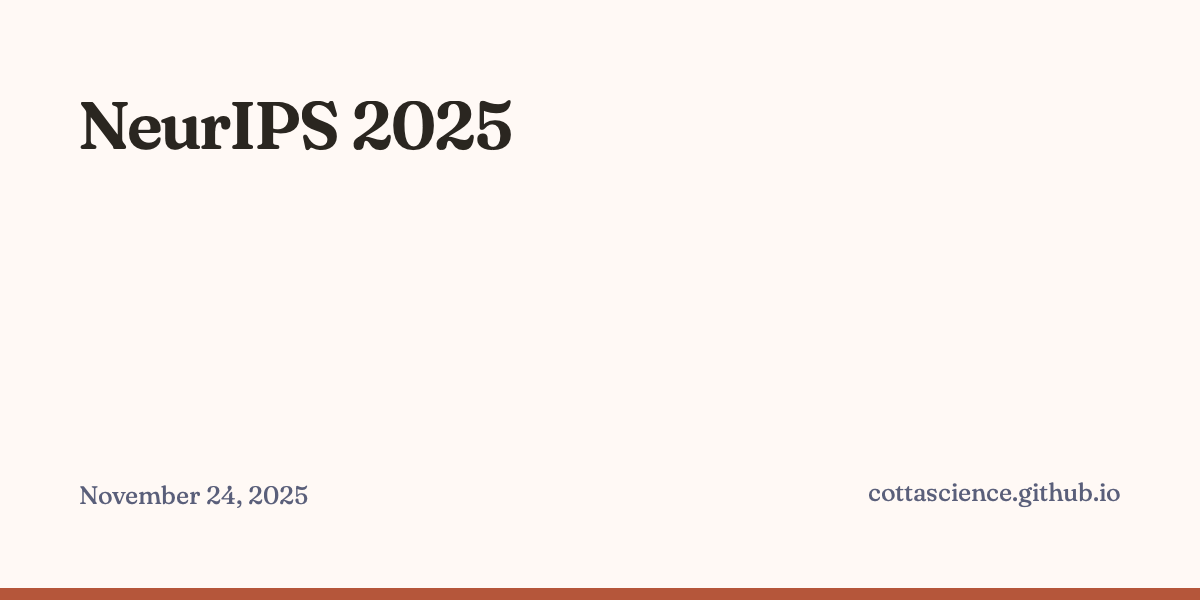 NeurIPS 2025 | Leonardo Cotta